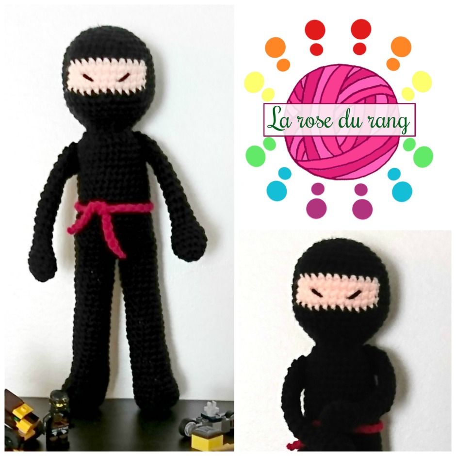 Cuddly ninja crochet pattern by La rose du rang
